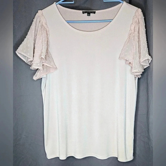Adrianna Papell Tops - Adrianna Papell Blush Pink Blouse | Size Large | Feminine Chic